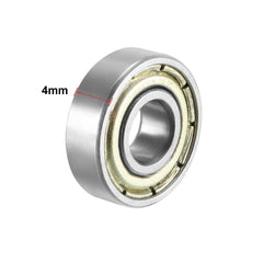 sourcing map 695ZZ Deep Groove Ball Bearing Double Shield 695-2Z 1080095, 5mm x 13mm x 4mm Carbon Steel Bearings (Pack of 4)