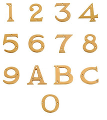 Brass Door Numbers Screw On 3 Inch Door Number Elegant and Bold Door Numerals Suitable for All Door Types Including Wooden uPVC and Composite Number 7.