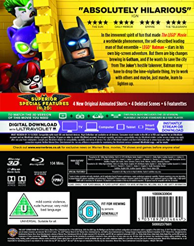 The LEGO Batman Movie [Blu-ray 3D and Blu-ray and Digital Download] [2017]