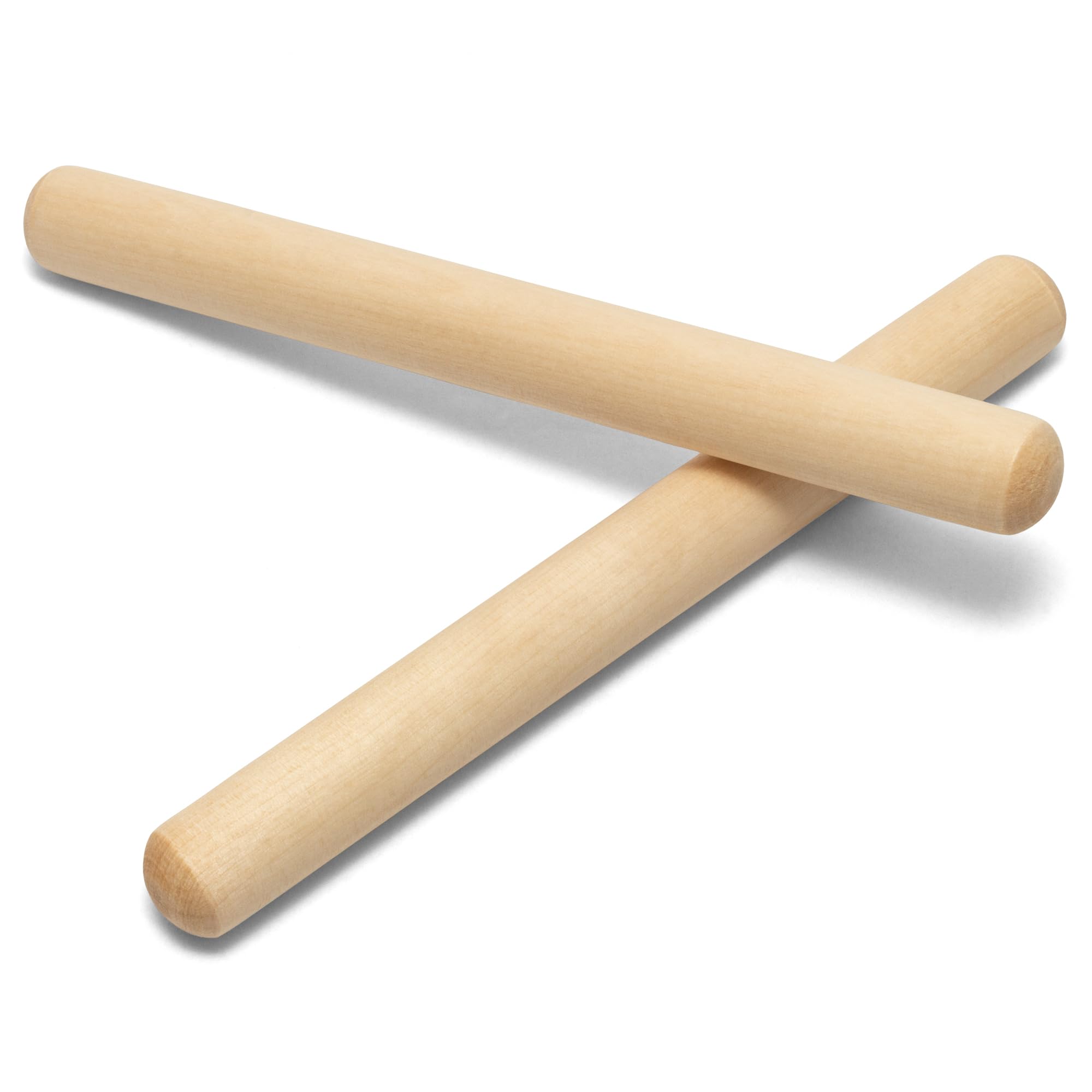 Theodore CLA7-NT Wooden Claves - Quality Rhythm Sticks - Natural - Pair