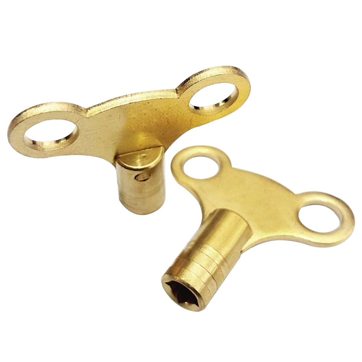 WZ Radiator Bleed Key- Radiator Valve Clock Key for Bleeding and Air Vent- Made of Solid Brass- Pack of 2