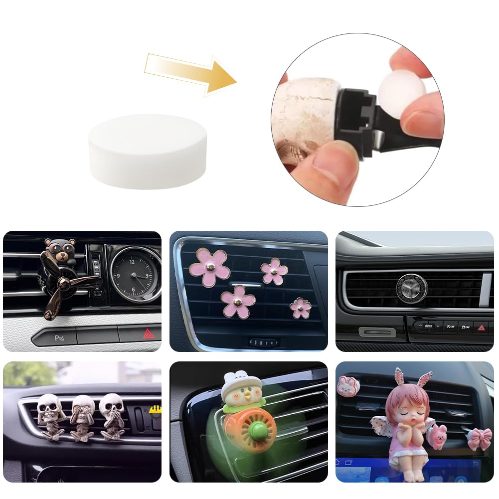 URAQT Car Air Freshener Refill Tablets, Car Ventilation Solid Fragrance Replacement Tablets, Car Essentials,Car Diffuser Vent Clip Solid Fragrance Changing Pad, Aroma Diffuser