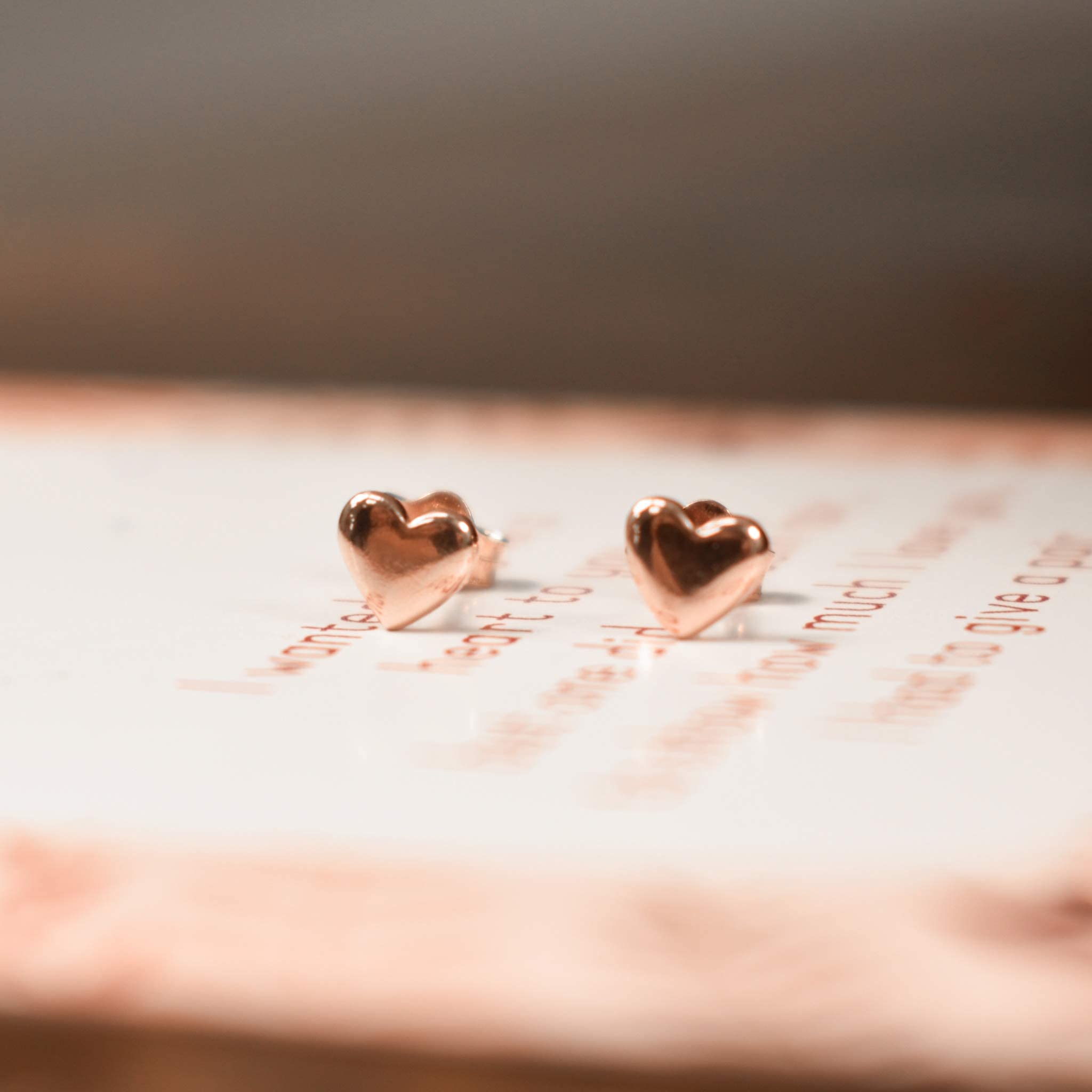 Auntie rose gold heart earrings   gifts for Aunty Great Aunt   birthday card for special Christmas xmas present gift uk   jewellery from Niece or Nephew