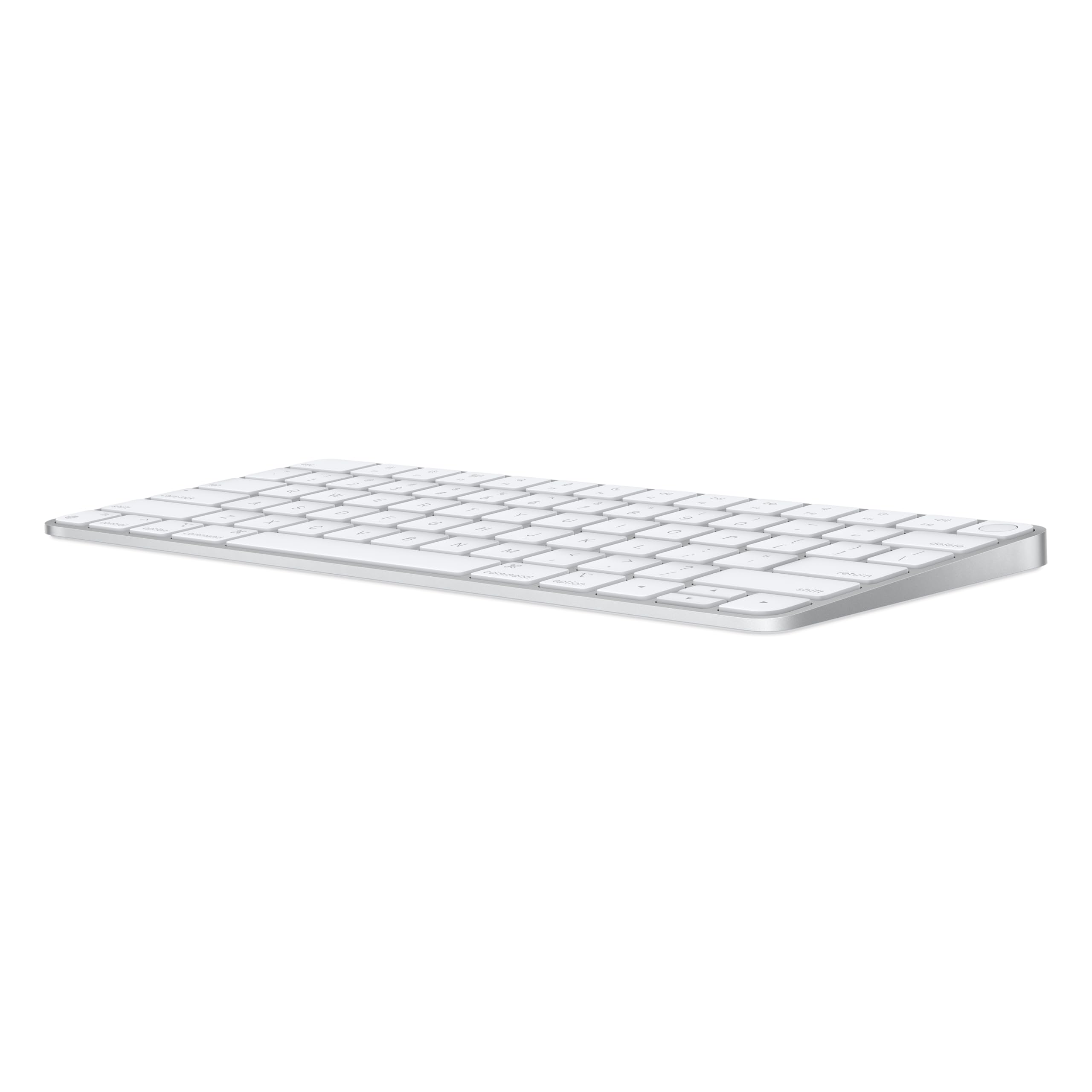 Apple Magic Keyboard with Touch ID: Bluetooth, rechargeable. Works with Mac computers silicon; British English, white keys