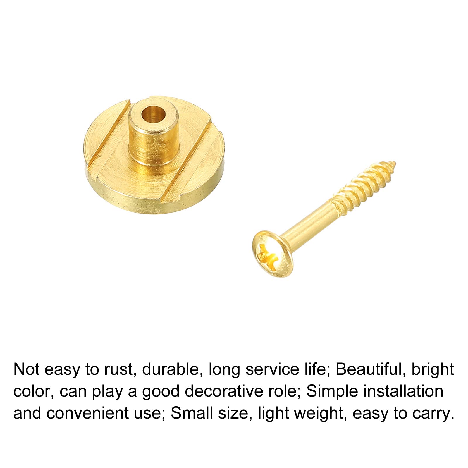 sourcing map Guitar String Retainer Guide Tree Round Slotted Guides Trees Gold with Screw for Guitars Bass