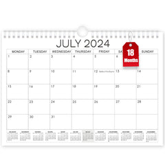 18 Mo Calendar 2024/25, A4 Wall Calendar 2024-2025, Monthly 2025 Calendar for Family Planner, Month to View From July 2024 - Dec.2025, Academic Calender for Office Kitchen, Simple Style