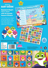 Paper Projects 01.70.30.041 Baby Shark Potty Training Includes 56 Sparkly Stickers   Colourful Chart is Wipe-Clean, Blue, 29.7cm x 42cm