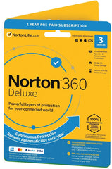 Norton 360 Deluxe 2023, Antivirus software for 3 Devices and 1-year subscription with automatic renewal, Includes Secure VPN and Password Manager, PC/Mac/iOS/Android, Activation Code by Post