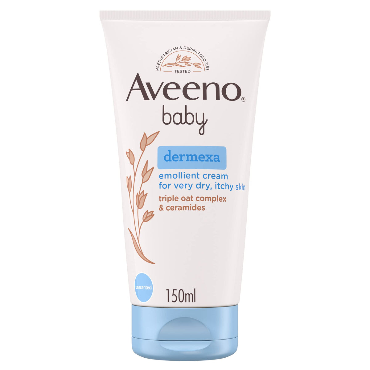 Aveeno Baby Emollient Cream, Fragrance Free, Cream, 150 ml (Pack of 1)