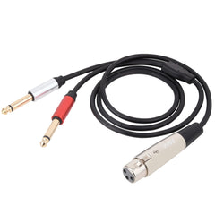 innov8 XLR 3Pins Female to Dual 2 x 6.35mm 1/4 inches TS Mono Y Splitter Microphone Cable - 1m