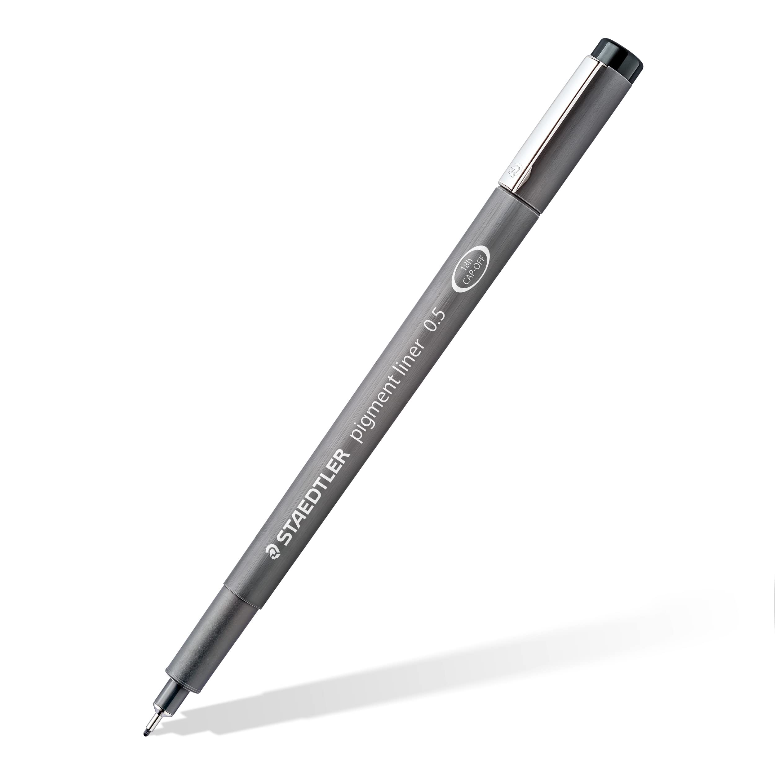 STAEDTLER ‎308 SB6P Pigment Liner Fineliner Pens with Assorted Line Width - Black (Set of 4 and 2 Free)