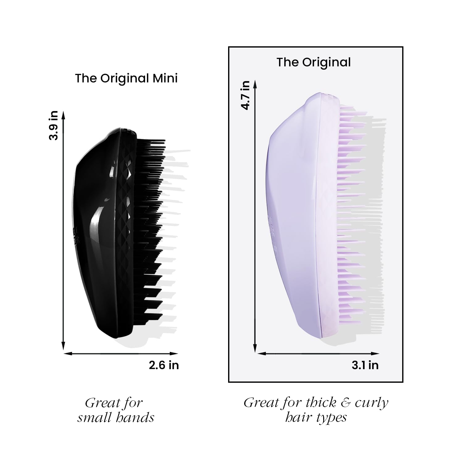 Tangle Teezer   The Original Detangling Hairbrush   Perfect for Wet & Dry Hair   Two-Tiered Teeth & Palm-Friendly Design   For Glossy, Frizz-Free Locks   Vintage Lilac