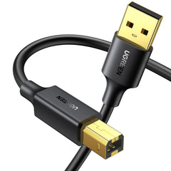 UGREEN Printer Cable, USB A to B Lead 24K Gold Plated, USB 2.0 to USB B Cable, USB Type B Male Scanner Printer Cord Compatible with Epson HP Canon Envy Lexmark Dell Brother Printer DAC Xerox etc(2M)