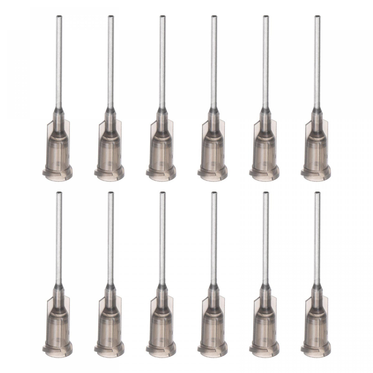 sourcing map Industrial Blunt Tip Dispensing Needle with Luer Lock for Liquid Glue Gun, 16G 1 inches, 20 Pcs (Gray)