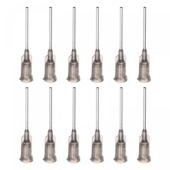 sourcing map Industrial Blunt Tip Dispensing Needle with Luer Lock for Liquid Glue Gun, 16G 1 inches, 20 Pcs (Gray)