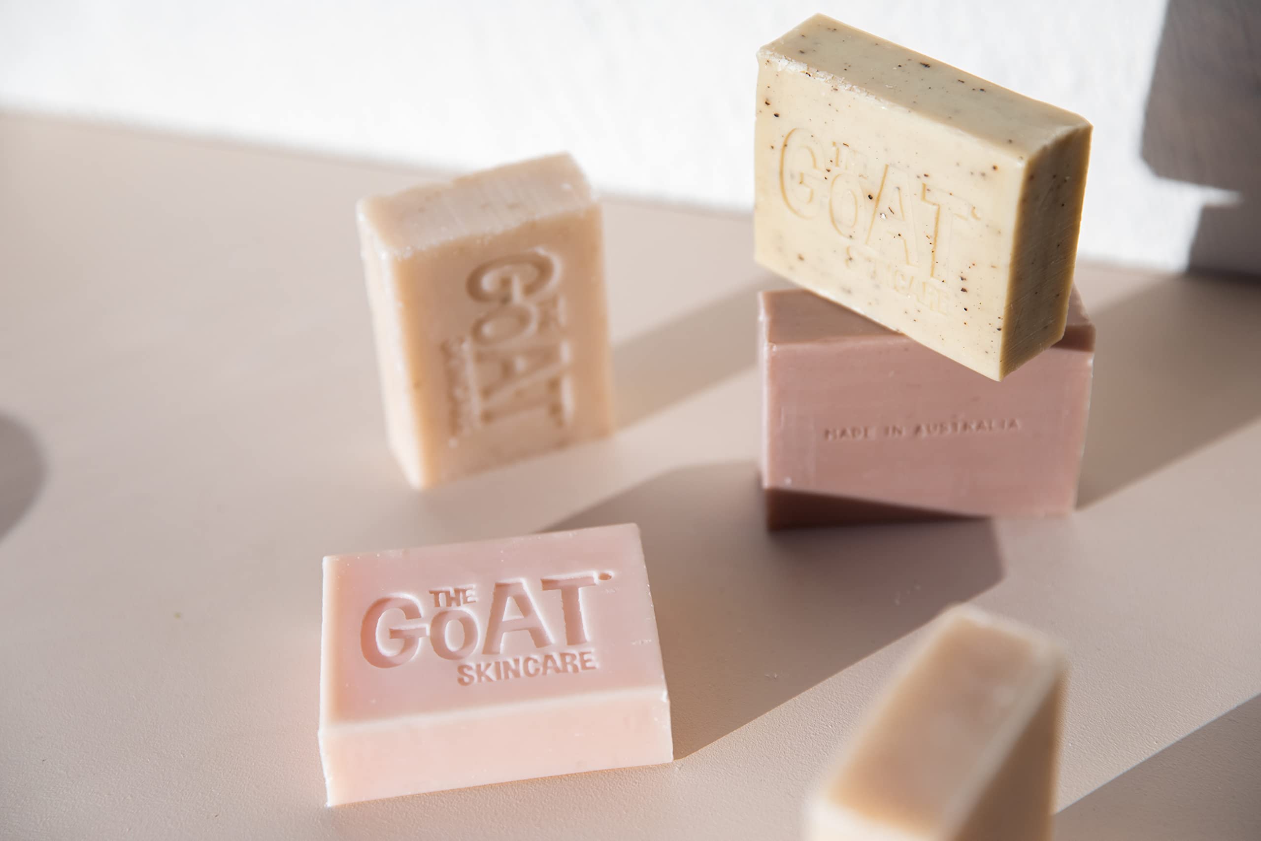 The Goat Skincare Pure Goat's Milk Soap Bar with Lemon Myrtle, Suitable for Dry, Itchy and Sensitive Skin, Paraben Free and No Artificial Colours 100g