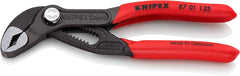 Knipex Cobra High-Tech Water Pump Pliers Grey atramentized, with Non-Slip Plastic Coating 125 mm (self-Service Card/Blister) 87 01 125 SB