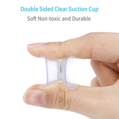 Pawfly Double Sided Suction Cups 3 cm Clear PVC Plastic Suckers for Glass Table, 20 Pack