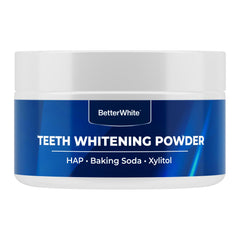 BetterWhite Teeth Whitening Powder - Dentist-Approved & Enamel-Safe   6 Month Supply   Tea, Coffee, Wine & Smoking Stain Remover   Non-Sensitive Formula   Peroxide-Free   HAP, Baking Soda & Xylitol