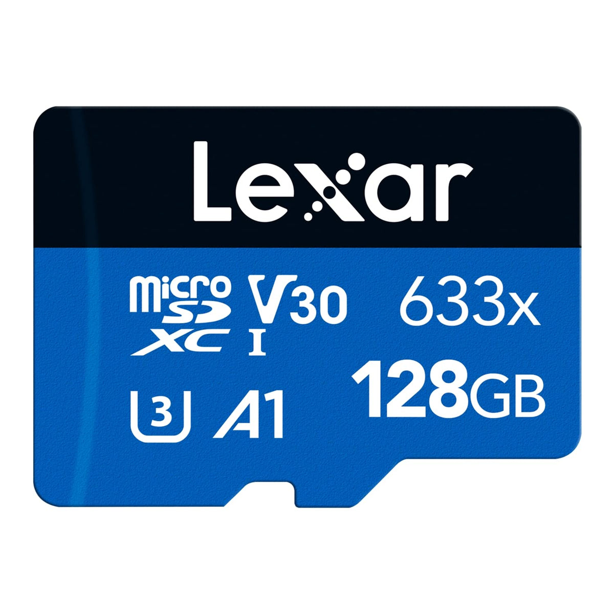 Lexar 633x 128GB Micro SD Card, microSDXC UHS-I Card and SD Adapter, microSD Memory Card up to 100MB/s Read, A1, Class 10, U3, V30, TF Card for Smartphones/Tablets/IP Cameras (LMS0633128G-BNAAA)