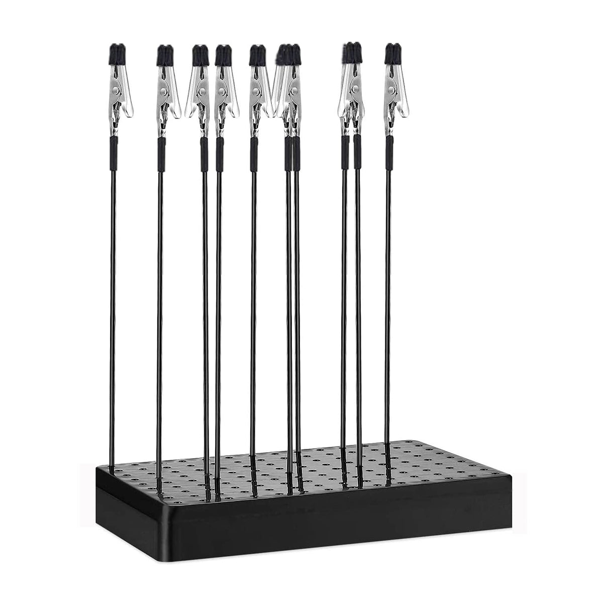 Spray Paint Clamps, Airbrush Holder Clamp, Model Making Tool, Painting Stand Base and 10 Pcs Alligator Clip Holder Stand for Hobby (Black)