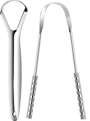 Tongue Scraper - Tongue Cleaner Medical Grade Stainless Steel Tounge Scraper - Metal Tongue Scrapers for Adults - 2 Toungescraper