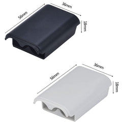 2 Pcs Battery Pack Cover Shell Case for Microsoft Xbox 360 Wireless Controller (Black, White)