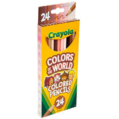 CRAYOLA Colours of the World Pencils - Assorted Colours (Pack of 24)   Colours That Represent Skin Tones from Around the World   Ideal for Kids Aged 3and