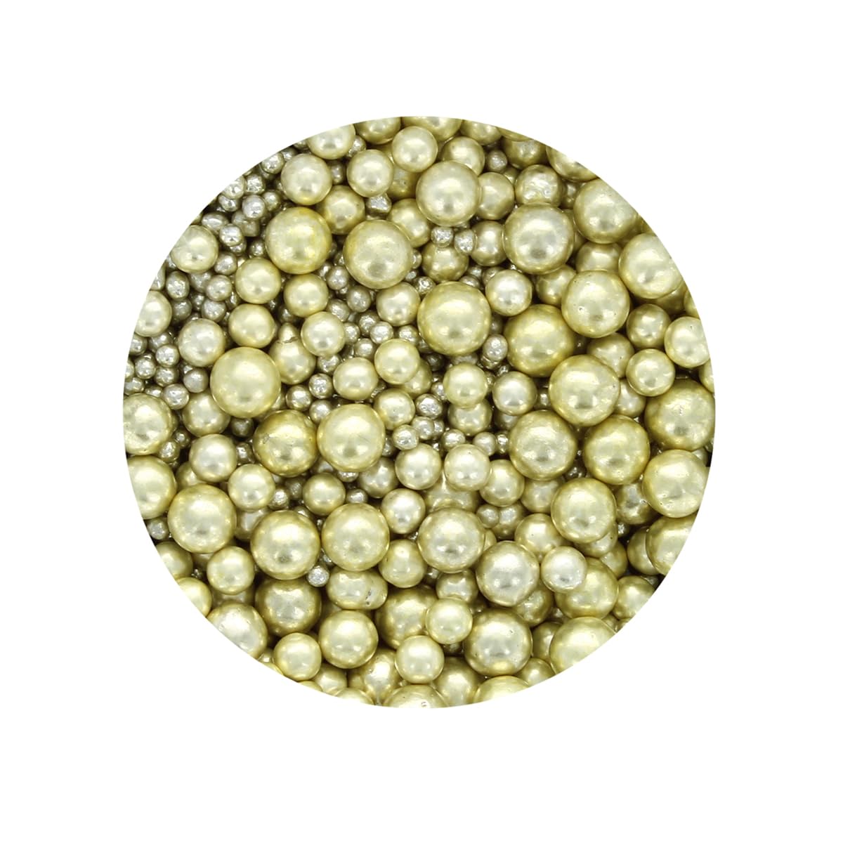 Gold Pearl Sprinkles By Baked With Love   75g   Gold Sugar Cake Sprinkles, Edible Cake Decorations, Sugar Balls For Cupcakes