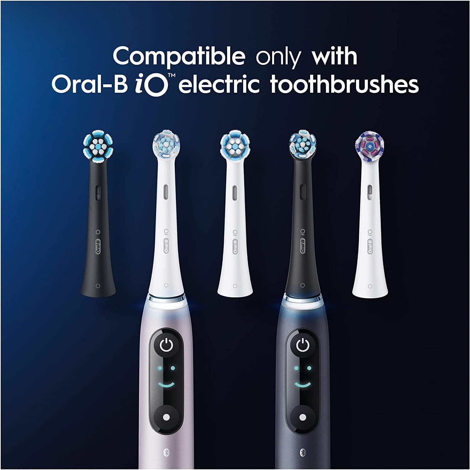 Oral-B iO Ultimate Clean Electric Toothbrush Head, Twisted & Angled Bristles for Deeper Plaque Removal, Pack of 4, Suitable for Mailbox, Black