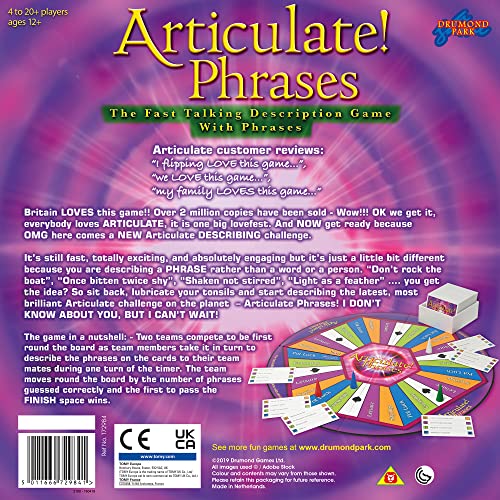 Drumond Park Articulate. Phrases Family Board Game - The Fast Talking Description Game   Party & Family Games for Adults & Children from 12 Years Old Multicolour