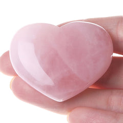 XIANNVXI 45mm 1.8 inches Rose Quartz Crystal Heart Stone,Natural Rose Quartz Gemstone Polished Pink Quartz Crystal,Reiki Rose Quartz Crystal Gifts for Women