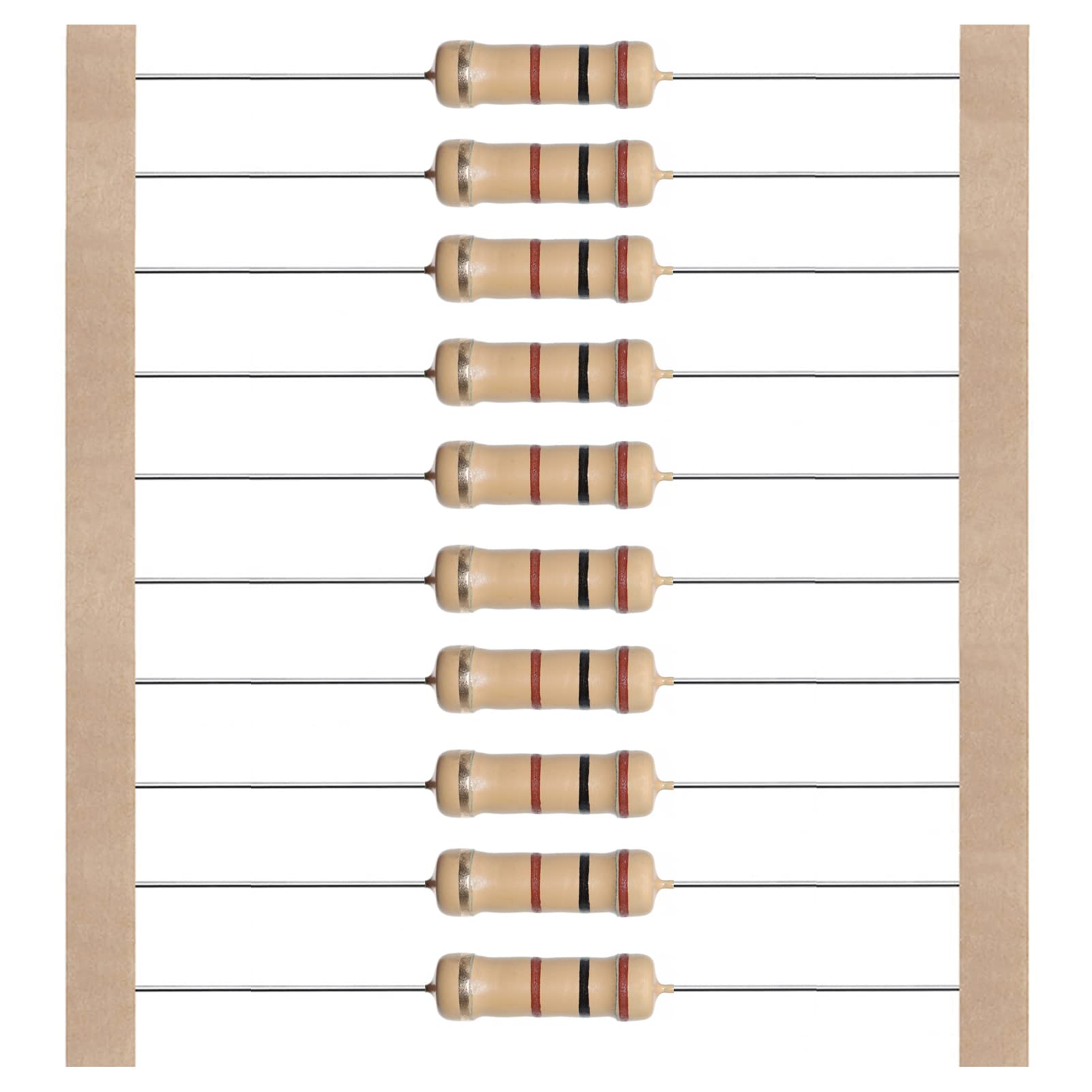 AUKENIEN 1W Resistor Assortment Kit 35 Values 350pcs 1 Watt 1 Ohm to 1M Ohm Carbon Film Resistors Set 1Watt Common Resistors Assorted RoHS Compliant with ±5% Tolerance for Electrical DIY Projects