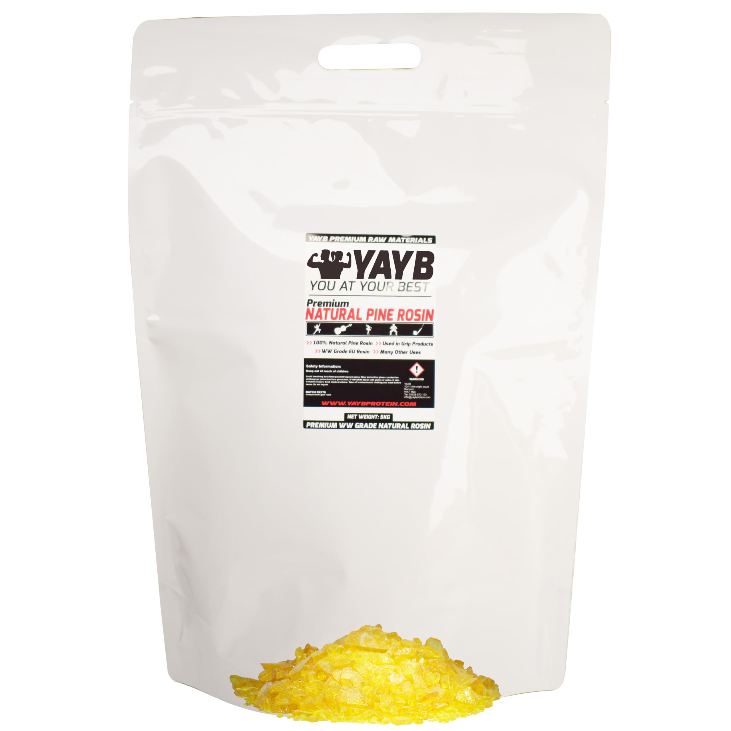 YAYB Natural Pine Rosin/Colophony - 100% High Grade UK & EU Certified Rosin Flake (100g)