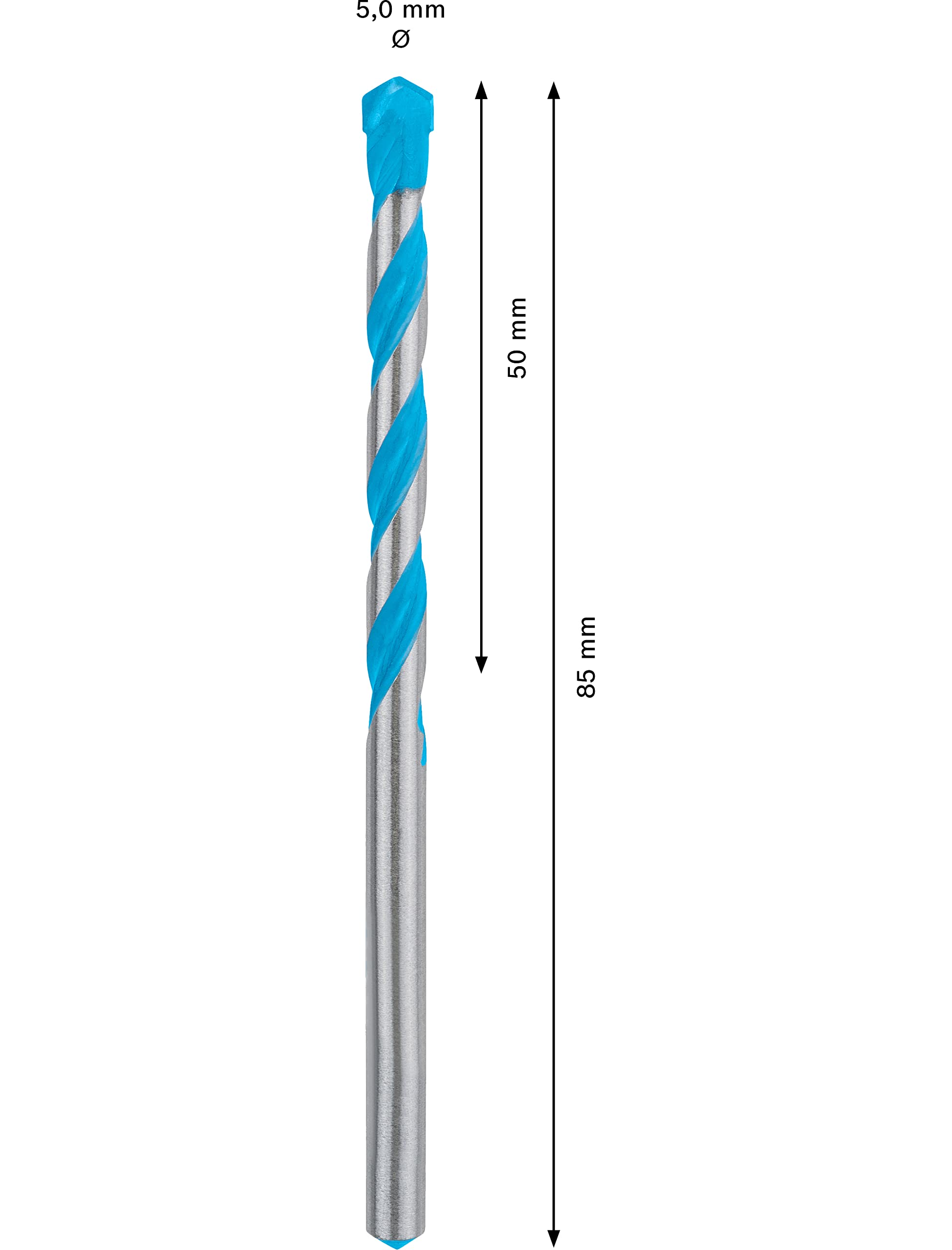 Bosch Professional 1x Expert CYL-9 MultiConstruction Drill Bit (for Concrete, Ø 5,00x85 mm, Accessories Rotary Impact Drill)