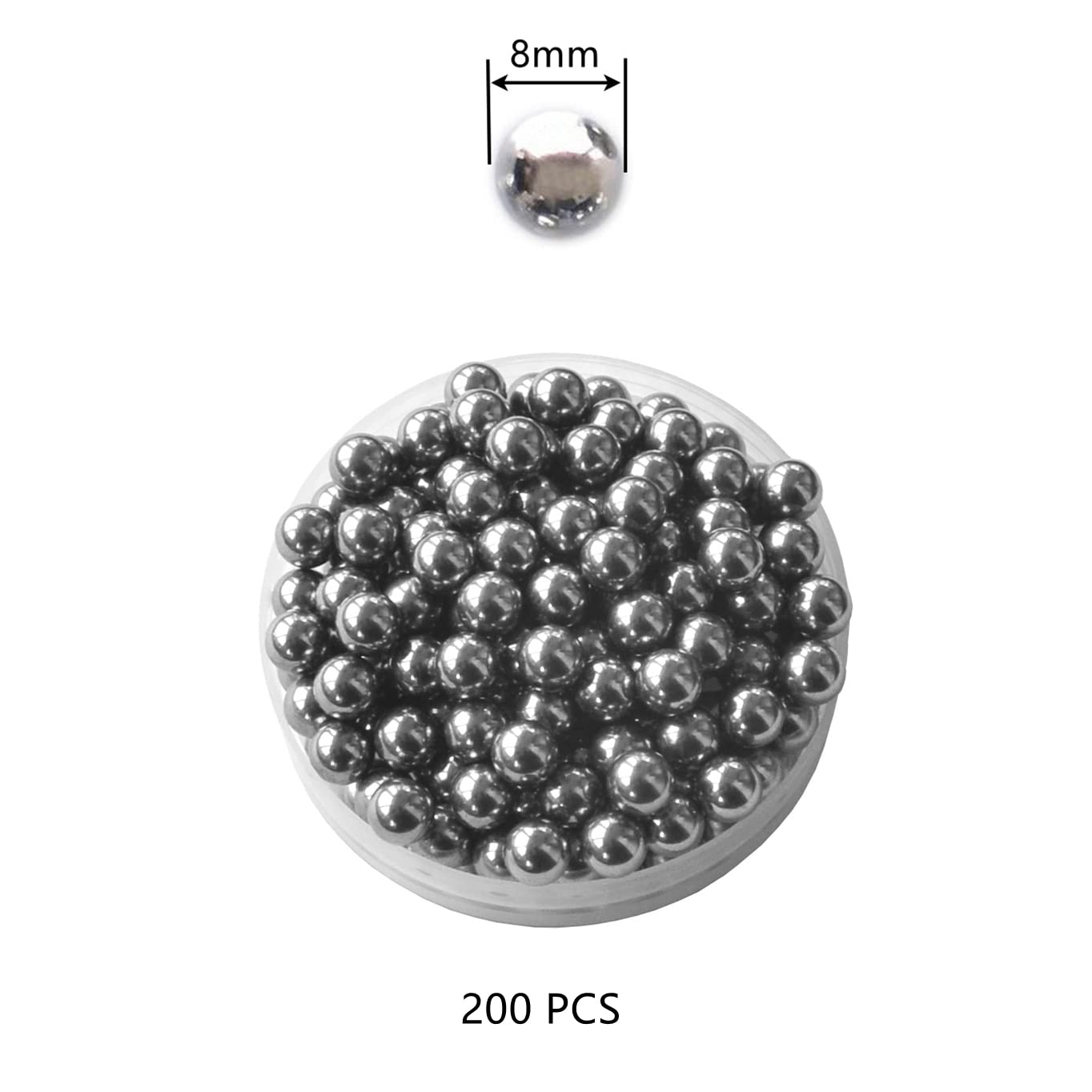 200 PCS 8mm Precision Bearing Balls,Carbon Steel Bearing Ball