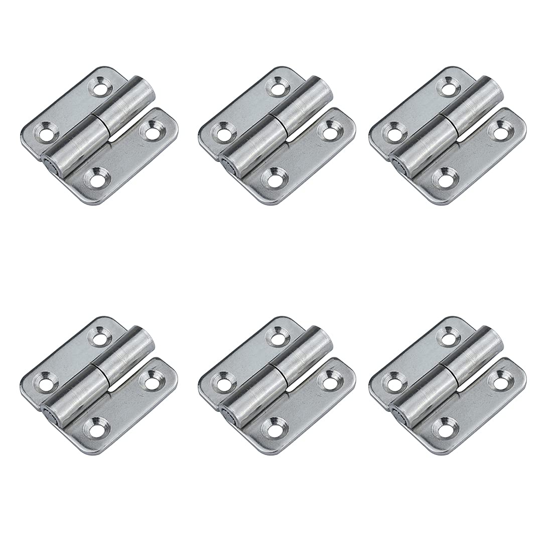 6Pcs 1.5 inches Detachable Hinge, Small Slip Joint Flag Hinges, Lift Off Detachable Door Hinges, 304 Stainless Steel, Right Handed