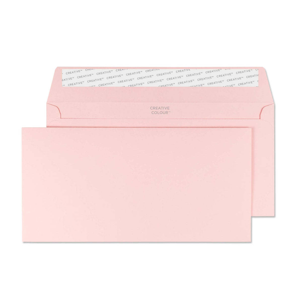 Blake Creative Colour DLand 114 x 229 mm 120 gsm Peel & Seal Wallet Envelopes (25201) Baby Pink - Pack of 25