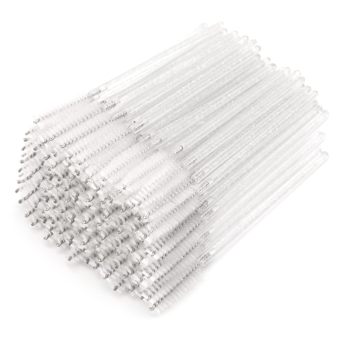 G2PLUS 300 PCS White Eyelash Brushes Spoolies - Eyebrow Spoolie Brushes -Disposable Mascara Wands - Eyelash Extension Brushes for Extensions