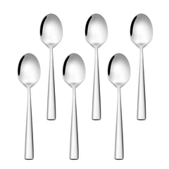 Otto Koning - Leipzig –Stainless Steel Teaspoons, Tea Spoons with Mirror Polished Finish, Coffee Spoons with Modern and Elegant Design. (6 Pieces)