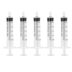 5PCS 5ML Plastic Syringes Measuring Syringe No Needle Syringe Reusable 5ML Syringes Sterile Colostrum For Scientific Lab Baby Medicine Dispensing Liquid Measuring Watering Pet Feeding Glue Applicator