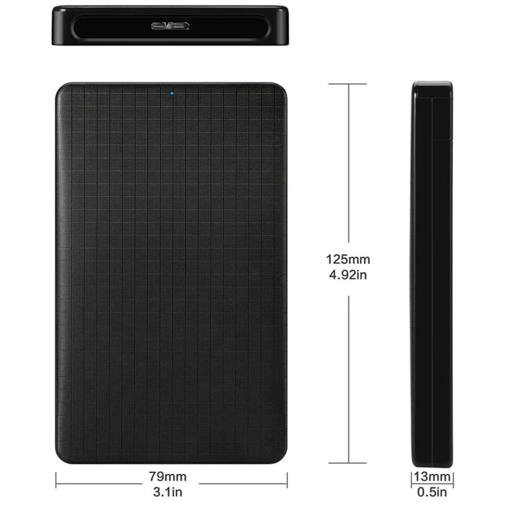 EasyULT 2.5 Inch SATA to USB 3.0 Tool-free External Hard Drive Enclosure [Support UASP SATA III], 5Gbps External Disk Caddy Case for 9.5mm & 7mm 2.5 inches SATA I/II/III HDD SSD, MacBook, with OTG Adapter