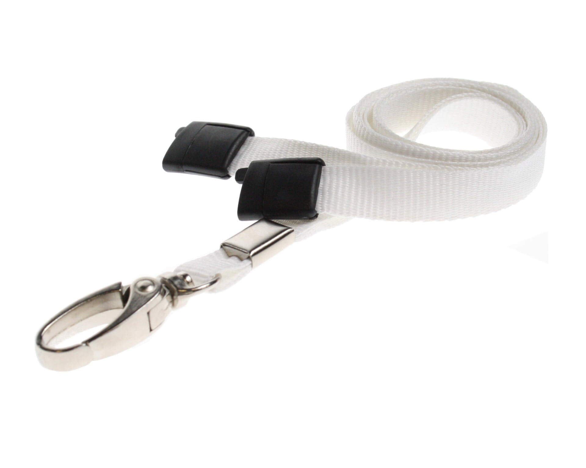 ALG ID Cards® White ID Card Badge Holder - White Lanyard Card Holder - White Lanyard Neck Strap with Metal Clip & Safety Breakaway Release for Pass Holder