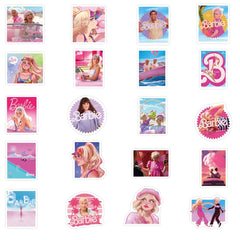 50pcs Barbie Film Stickers for Suitcase Skateboard Laptop Computer Water Bottles Car Teens Boys Girls Decal