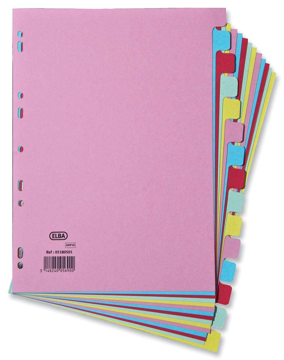 Elba A4 15 Part Card Dividers,400007437