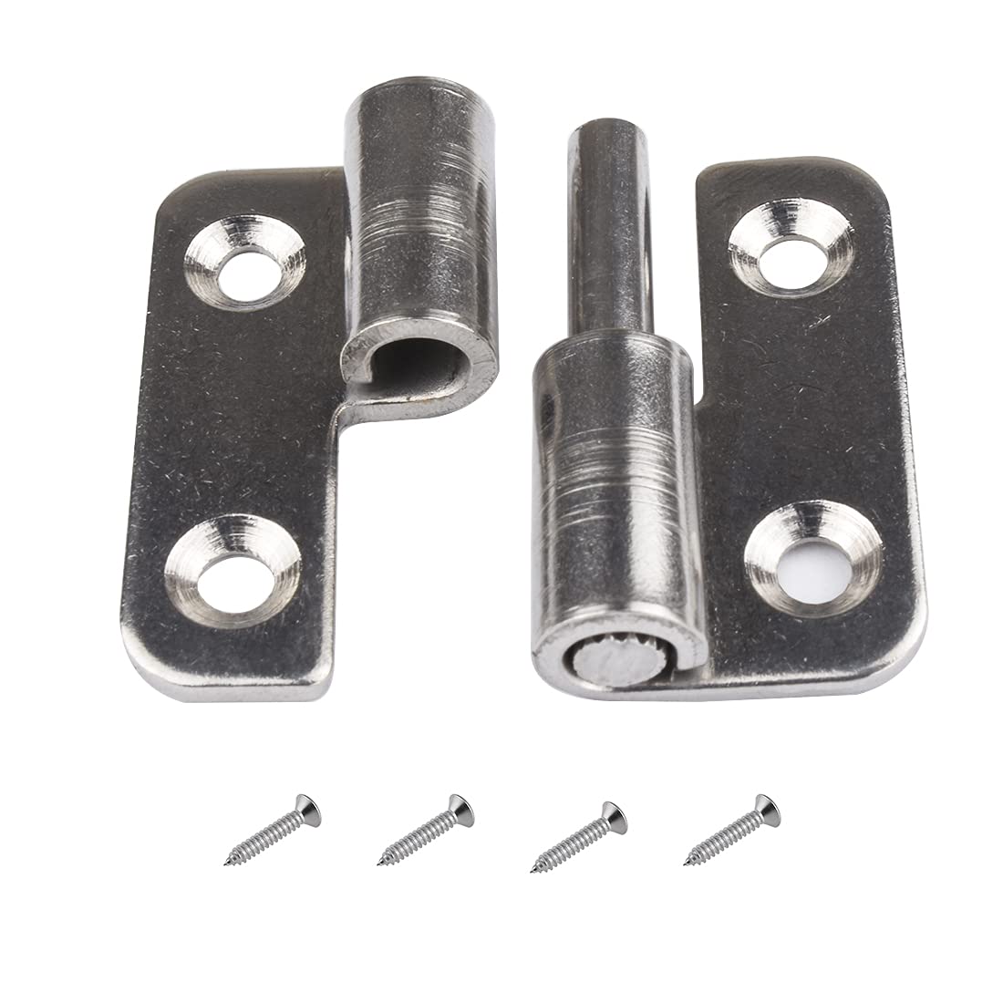 6Pcs 1.5 inches Detachable Hinge, Small Slip Joint Flag Hinges, Lift Off Detachable Door Hinges, 304 Stainless Steel, Right Handed