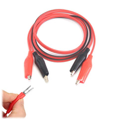 Crocodile Clips Electrical, 2 Pcs Test Leads with Alligator, Stamping Double Ended for Test Leads with Alligator Clips Circuit Connection, Experiment, Electrical Testing