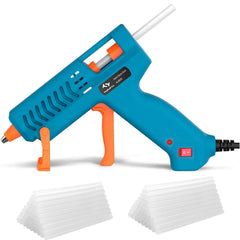 Tilswall Hot Glue Gun for Crafting, 60W Mini Melt Guns with 18pcs 7mm x 100mm Glue Sticks, Fast Heating Glue Gun for DIY, Art, Crafts, Sealing, Home Repairs, Card, Glass, Office Repair