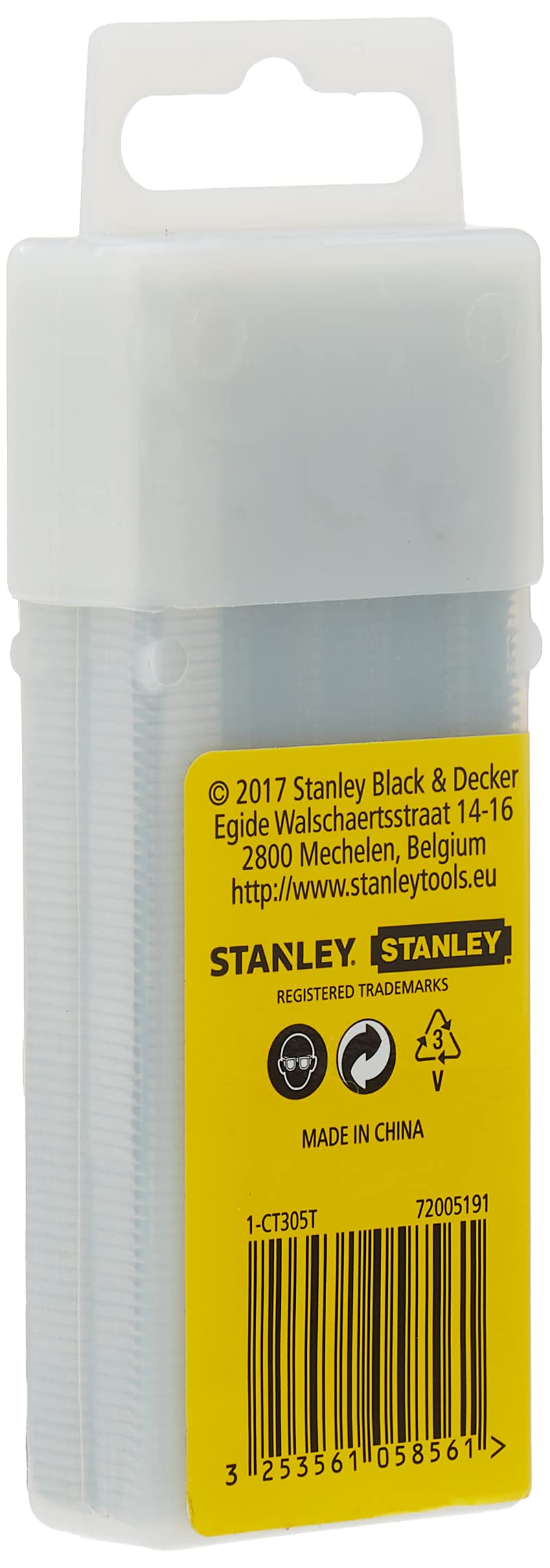 Stanley 1-CT305T 8mm Flat Narrow Crown Staples (1000 Pieces) (Pack of 2)