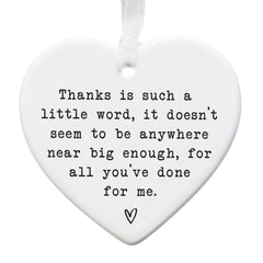 Ceramic Thank You Keepsake Gift Sentimental Gift For Best Friend   Mentor   Family   Female Gift For Her   Friendship Present